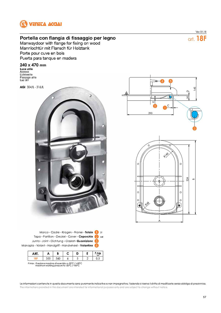 Puerta para barriles de madera